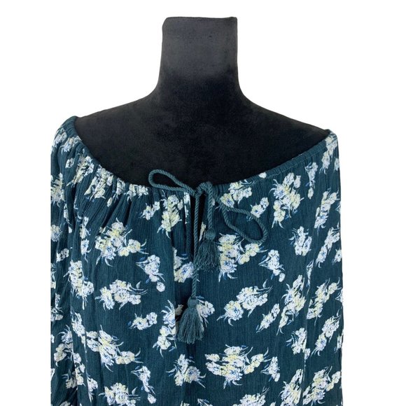 Ralph Lauren Denim & Supply RL Boho Off The Shoulder Tasseled Blouse Size S - Picture 2 of 9